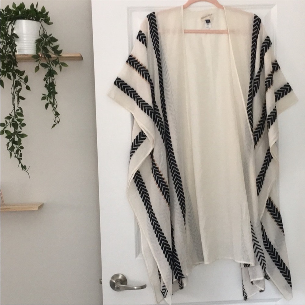 Nude and Black Kimono